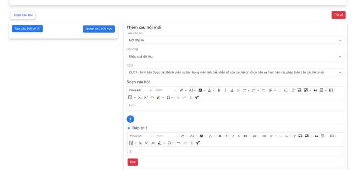 Soạn câu hỏi thủ công